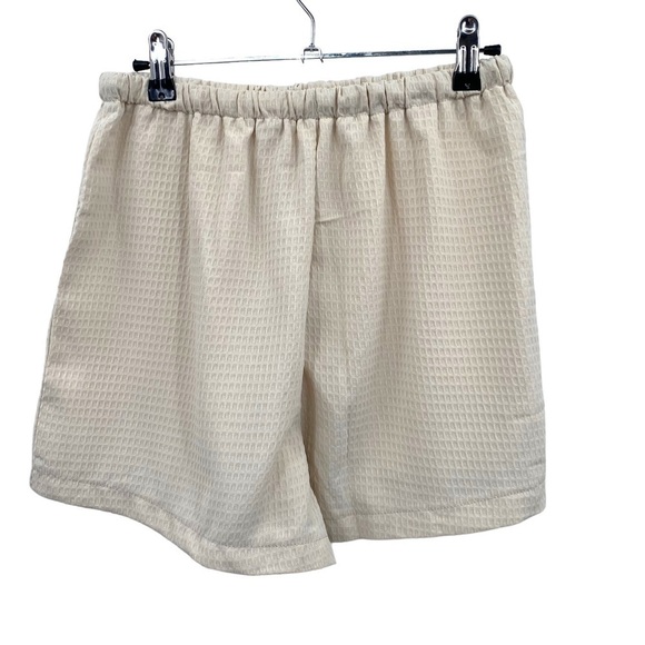 NEW 2pc Outfit Waffle Knit Tee & Tie Front Shorts Beige Size 2X - Picture 7 of 10